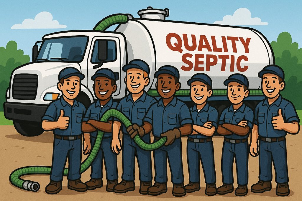 Quality Septic crew pumping a tank in Atlanta”