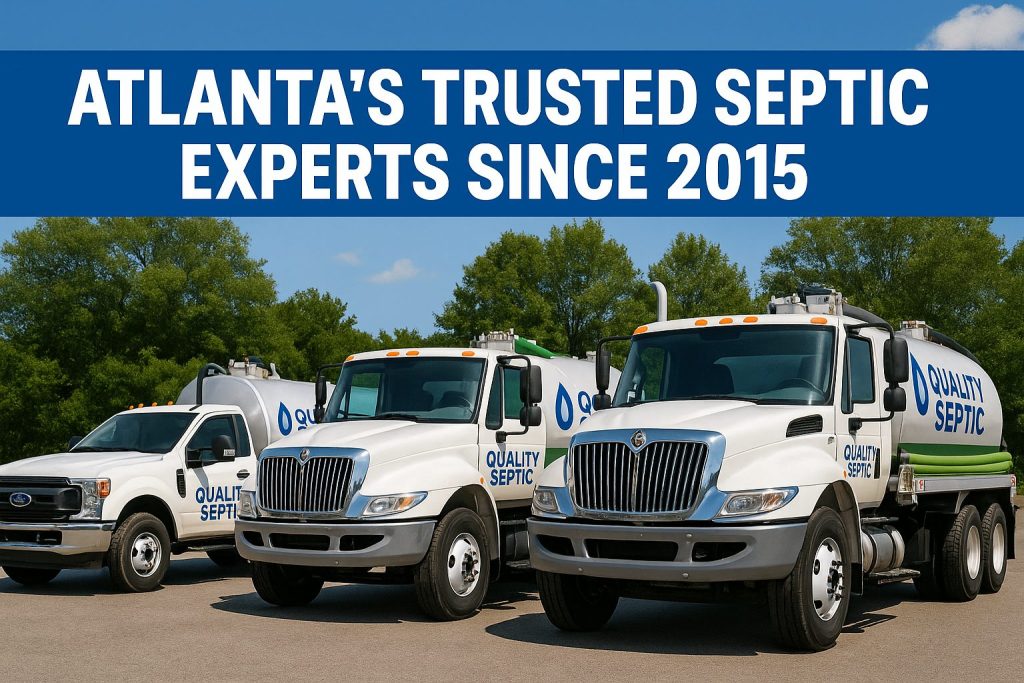 Quality Septic crew pumping a tank in Atlanta”